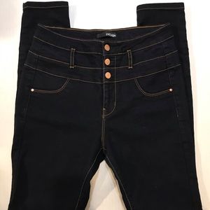 Refuge Dark-wash High-waisted Jeans